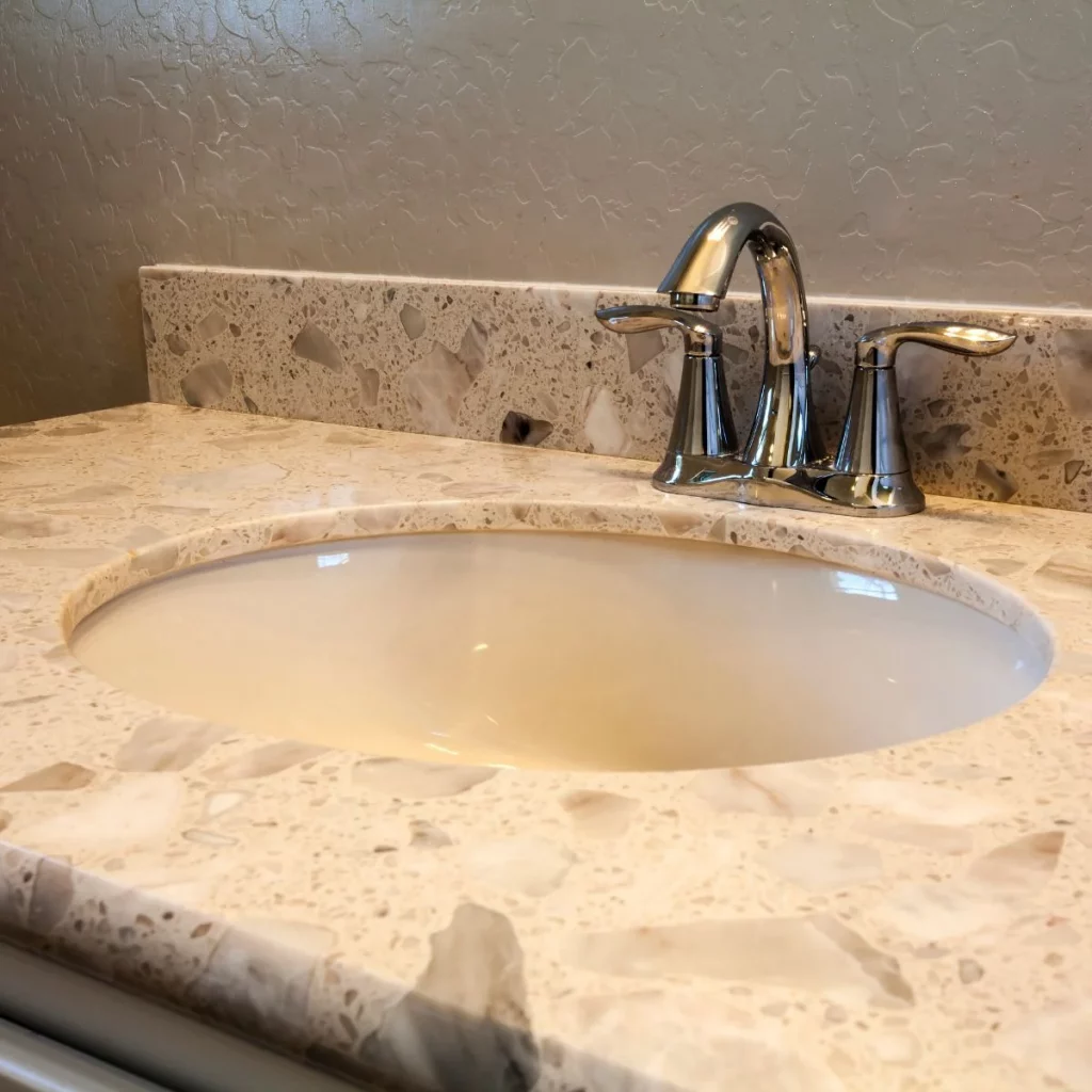 White Granite Sink Worktop