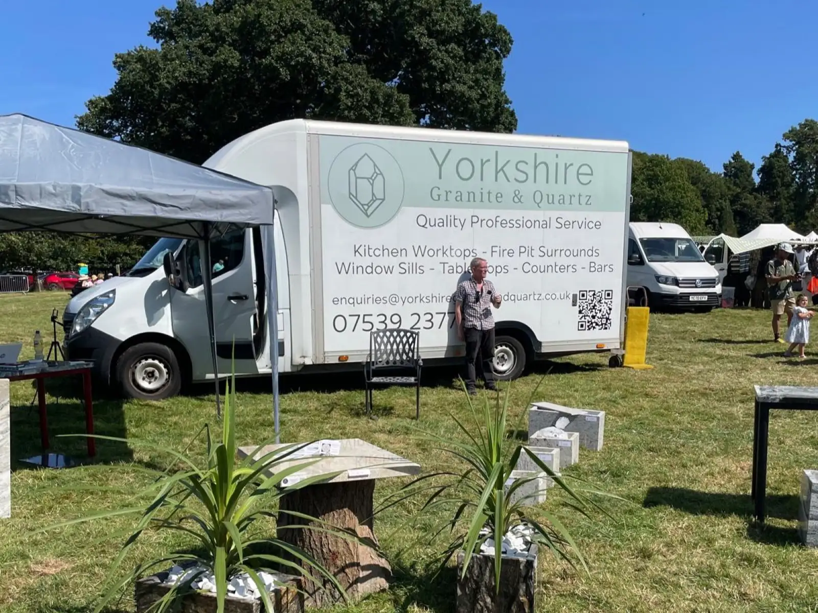 Yorkshire Granite & Quartz Van With Steve At Ripley Show