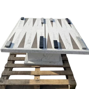 Quartz Backgammon Tables - Outdoor Games Table Made from Stone in Yorkshire